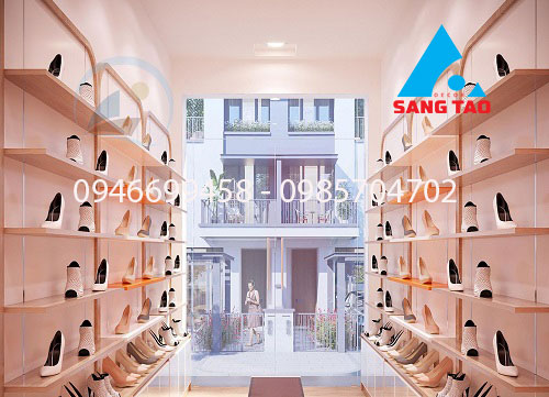 Thiết kế thi công shop giày dép độc đáo - mẫu đẹp