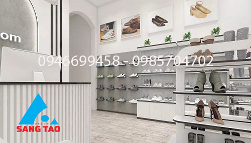 Thiết kế thi công shop giày dép độc đáo - mẫu đẹp