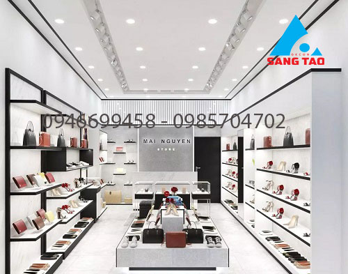 Thiết kế thi công shop giày dép độc đáo - mẫu đẹp