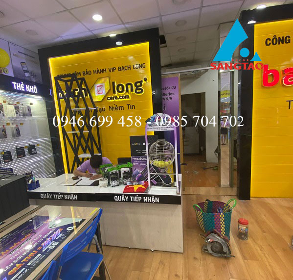 Thiết kế thi công vách Bạch Long Mobile