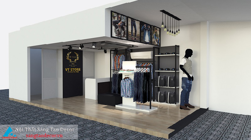Thiết kế và thi công shop thời trang nam VT Store