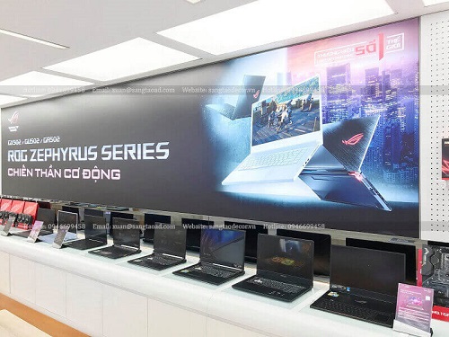 thiết kế thi công showroom máy tính asus exclusive store cần thơ