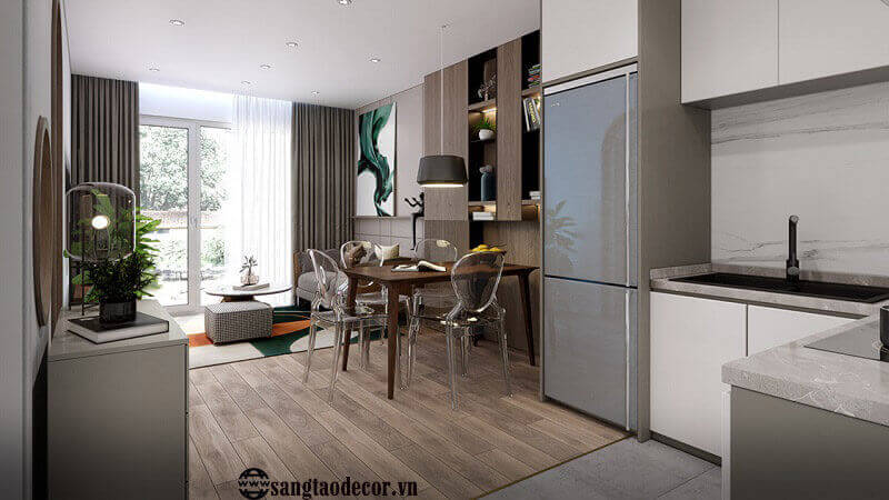 thiết kế nội thất chung cư 1 phòng ngủ