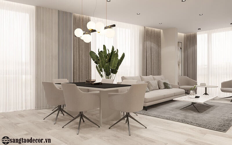 thiết kế nội thất chung cư 2 phòng ngủ