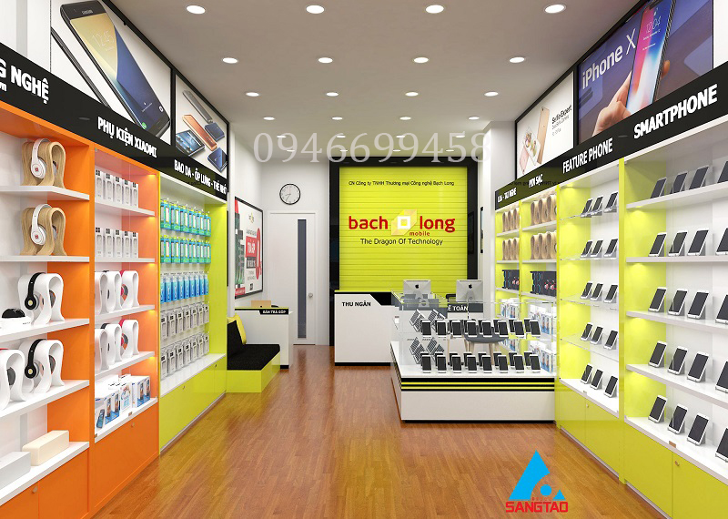 Thiết kế và thi công Bạch Long Mobile chi nhánh Âu Cơ