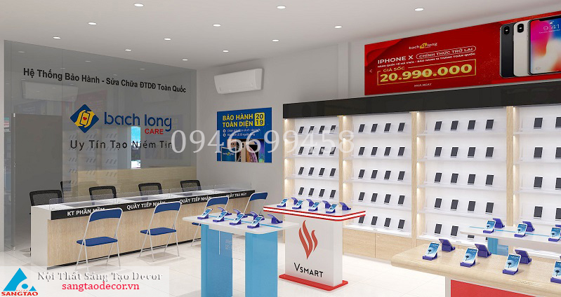 Thiết kế và thi công Bạch Long Mobile chi nhánh Nguyễn Thị Thập