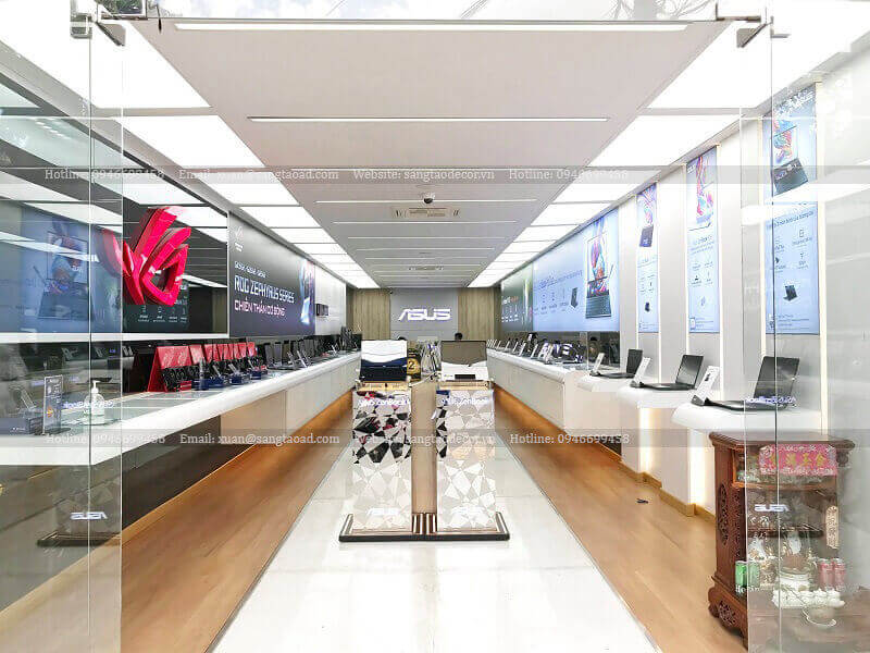 Dự án thiết kế thi công shop showroom máy tính ASUS Brand shop tại Cần Thơ