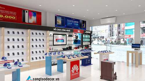 thiết kế thi công shop điện thoại, thiết kế shop điện thoại