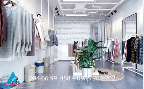 thiết kế shop quần áo nhỏ 10m2