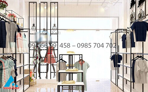 thiết kế shop quần áo nhỏ 10m2