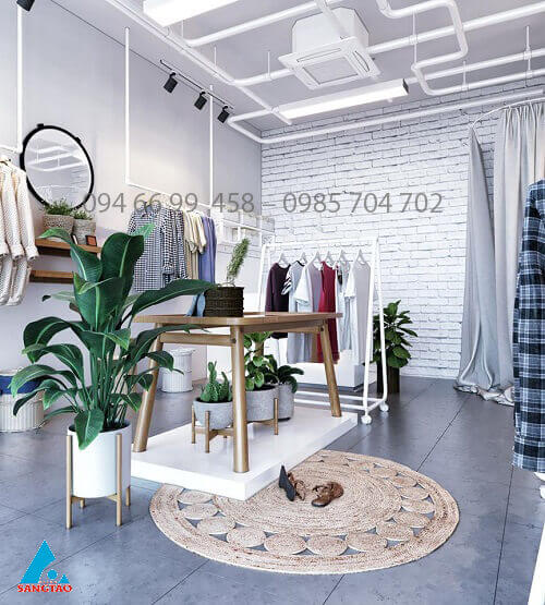 thiết kế shop quần áo nhỏ 10m2