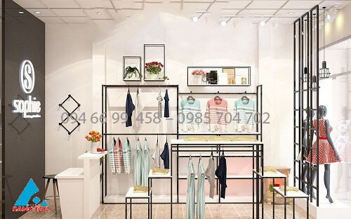 thiết kế shop quần áo nhỏ 10m2