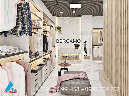 thiết kế shop quần áo nhỏ 10m2