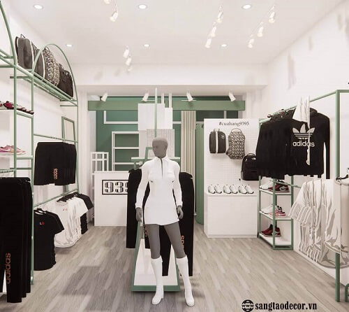 thiết kế shop quần áo nhỏ 10m2