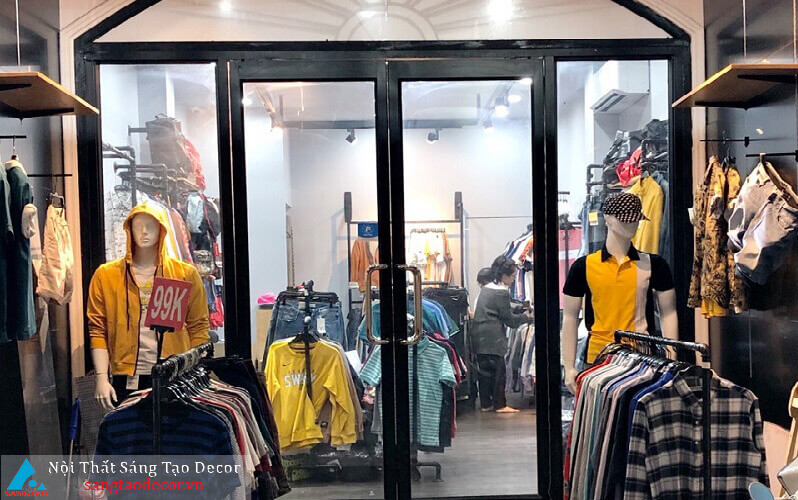 Thiết kế và thi công nội thất shop thời trang nam Tom