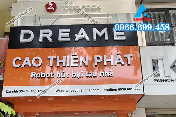 thiết kế bảng hiệu, thi công bảng hiệu Dreame hà Nội