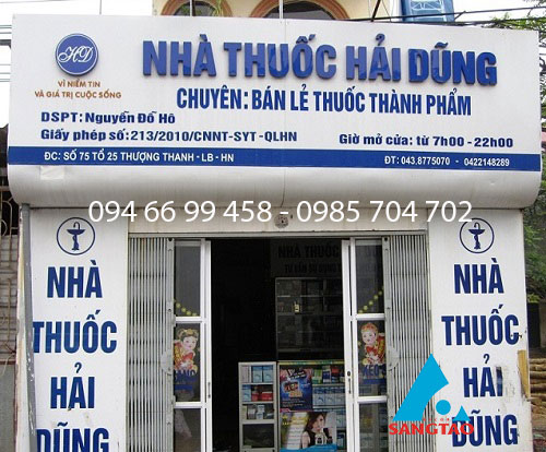 thiết kế thi công bảng hiệu phòng khám tư nhân