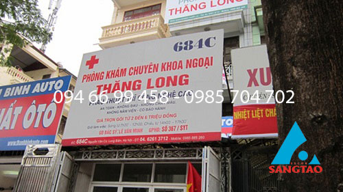 thiết kế thi công bảng hiệu phòng khám tư nhân