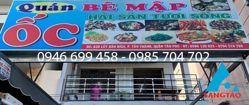 thiết kế thi công bảng hiệu quán ăn