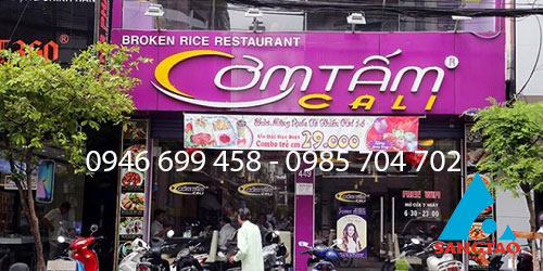 thiết kế thi công bảng hiệu quán ăn