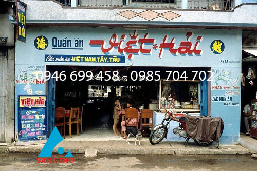 thiết kế thi công bảng hiệu quán ăn