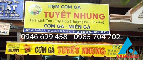 thiết kế thi công bảng hiệu quán ăn