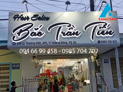 thiết kế thi công bảng hiệu salon tóc