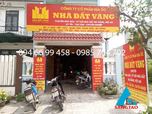 thiết kế thi công bảng hiệu văn phòng nhà đất