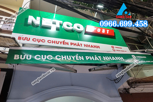 thiết kế thi công bảng hiệu netco post 