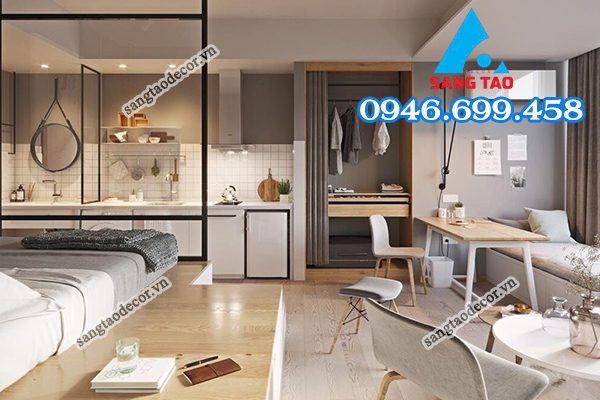 thiết kế thi công nội thất căn hộ chung cư nhà phố