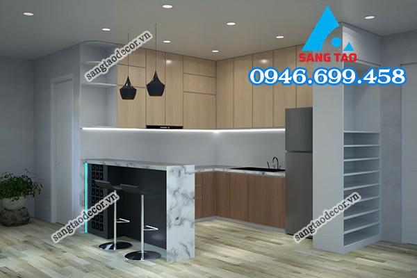thiết kế thi công nội thất căn hộ chung cư nhà phố
