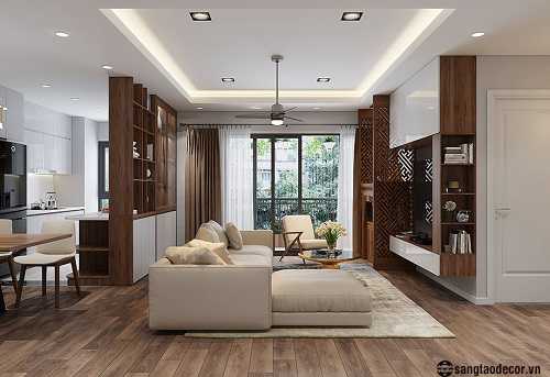 thiết kế thi công phòng khách chung cư