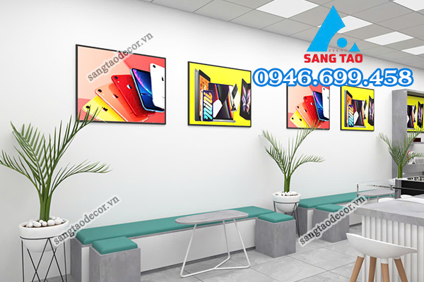 thiết kế thi công shop điện thoại Halo