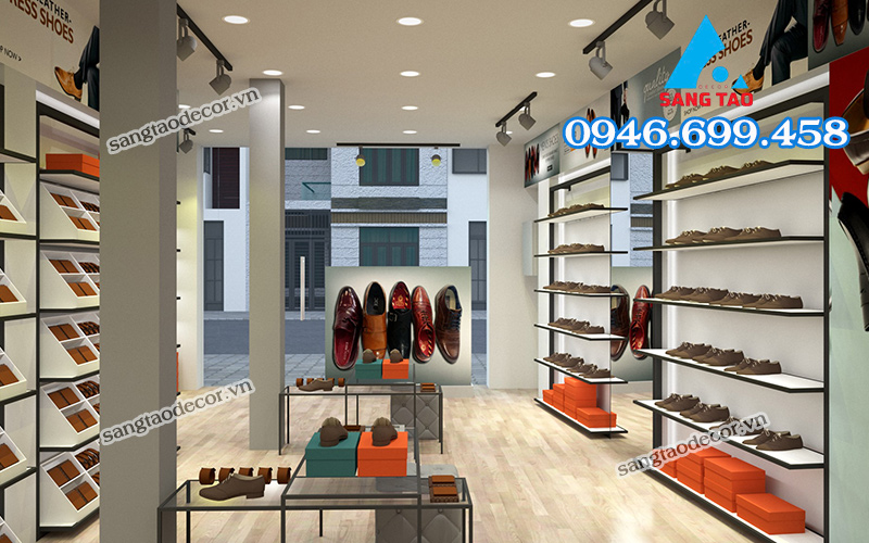 thiết kế thi công showroom giày 