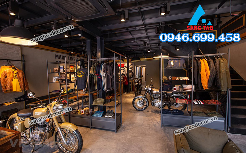 Mẫu thiết kế thi công showroom xe máy, head honda