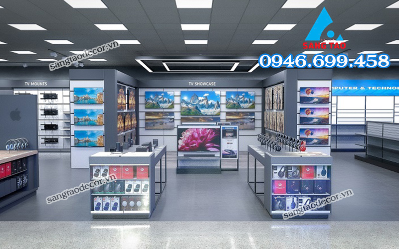 thiết kế thi công showroom điện máy 