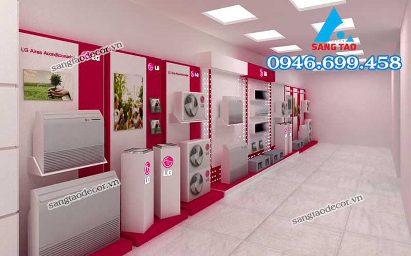 mẫu thiết kế thi công showroom điện máy 