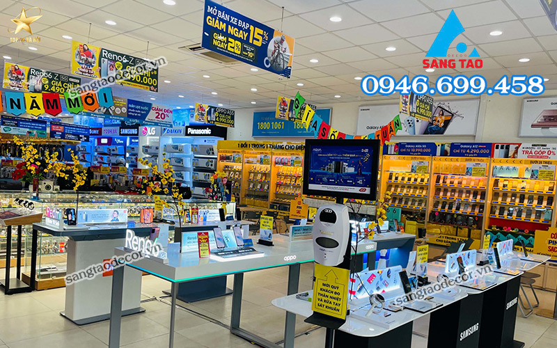 thiết kế thi công showroom điện máy 