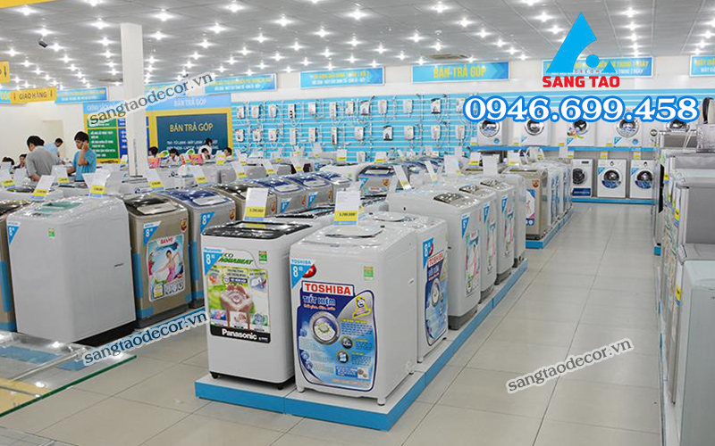 thiết kế thi công showroom điện máy 