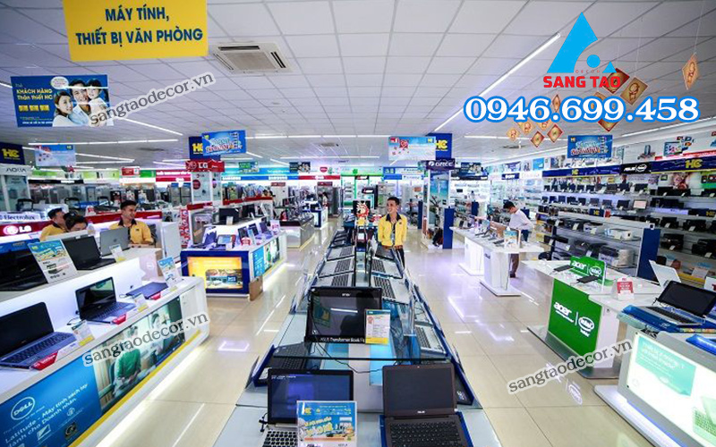 mẫu thiết kế thi công showroom điện máy 