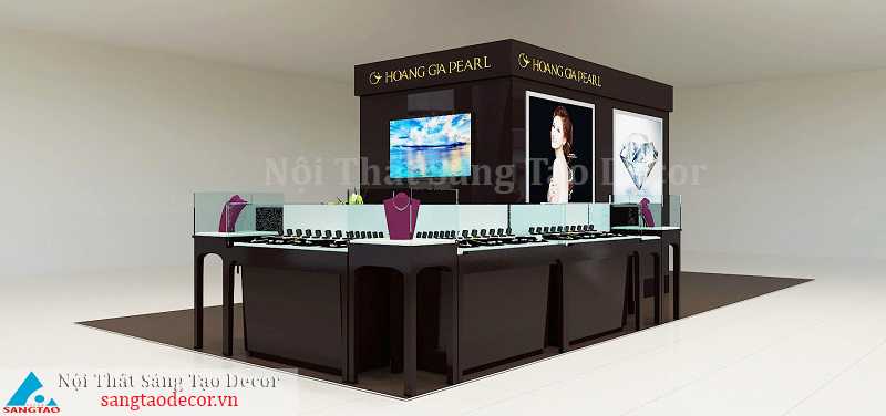 Thiết kế và thi công nội thất showroom Hoàng Gia Pearl 