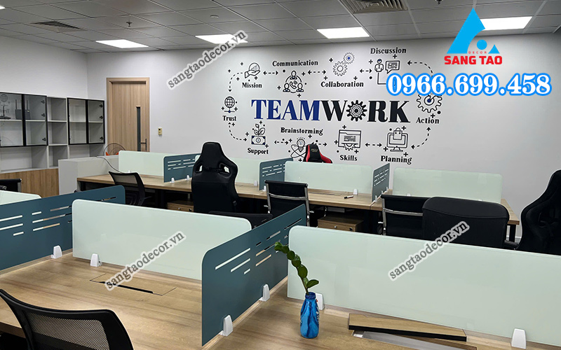 hình ảnh thực tế dự án văn phòng asus tại Hà Nội do Sáng Tại Decor thực hiện