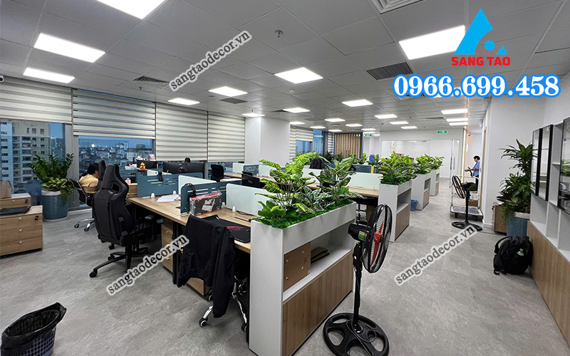 hình ảnh thực tế dự án văn phòng asus tại Hà Nội do Sáng Tại Decor thực hiện