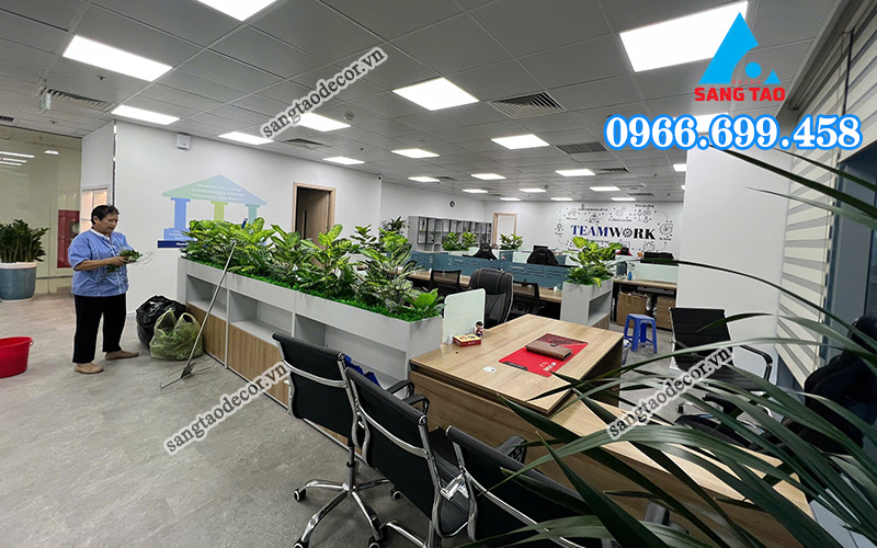 hình ảnh thực tế dự án văn phòng asus tại Hà Nội do Sáng Tại Decor thực hiện