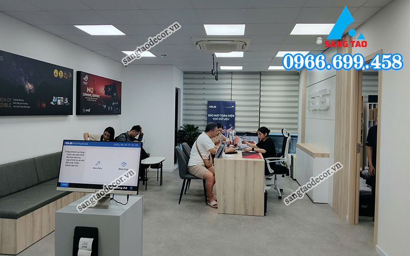 dự án nội thất văn phòng bảo hành Asus Hà Nội