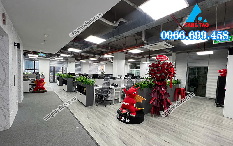 Dự án thiết kế thi công nội thất văn phòng MSI tại Hồ Chí Minh