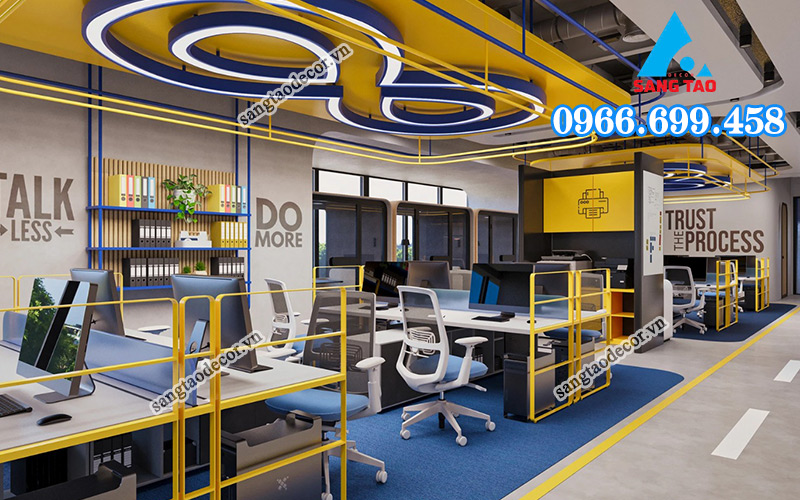 thi công nội thất văn phòng be