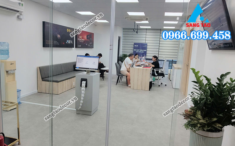 văn phòng asus tại 161 xã đàn do Sáng Tạo Decor thi công nội thất văn phòng 