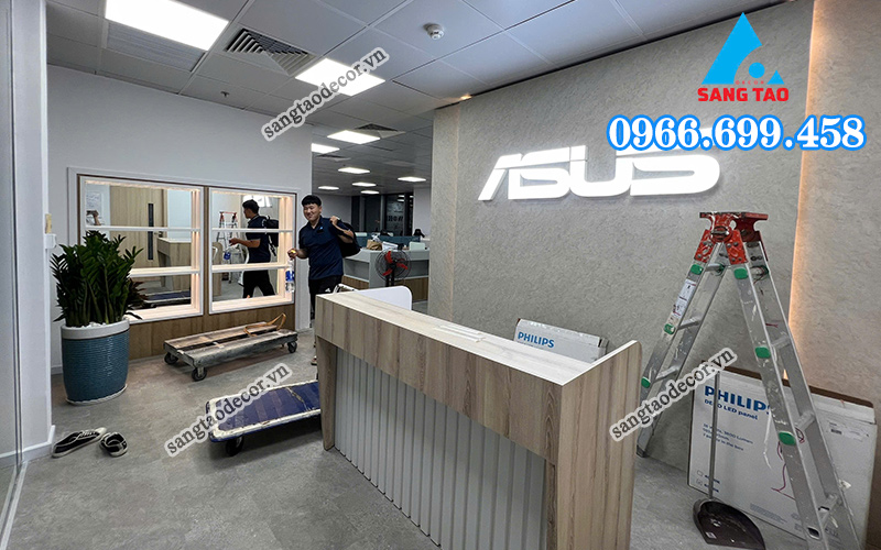 Thi công nội thất văn phòng Asus Hoàng Cầu Hà Nội 