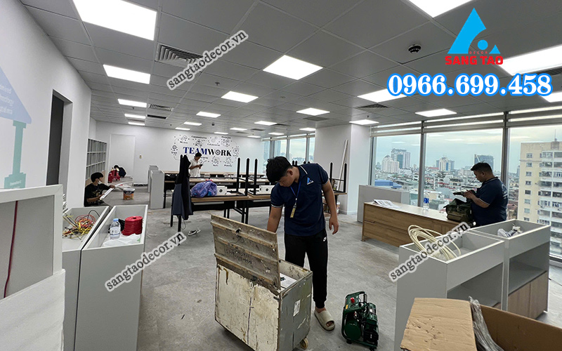 Thi công nội thất văn phòng Asus Hoàng Cầu Hà Nội 